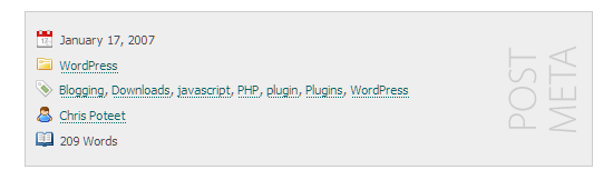 WordPress Post Information Plugin
