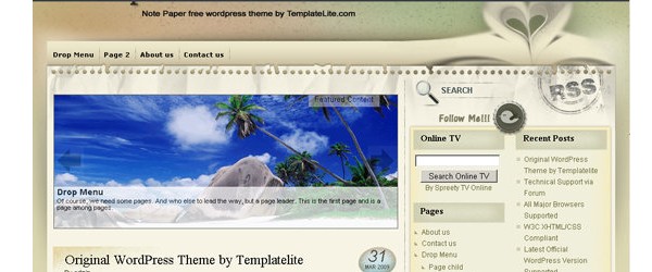 Free Grunge Style WordPress Themes-notepad
