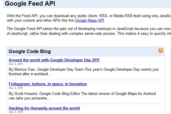 20 Useful APIs For Web Designers And Developers-googlefeedapi