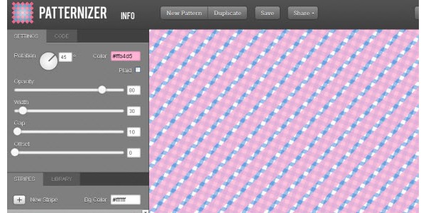 Online HTML5 Tools for Web Designers and Developers-onlinepatterntool