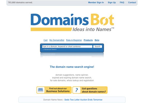 Useful Tools for Searching the Perfect Domain Name-domainbot