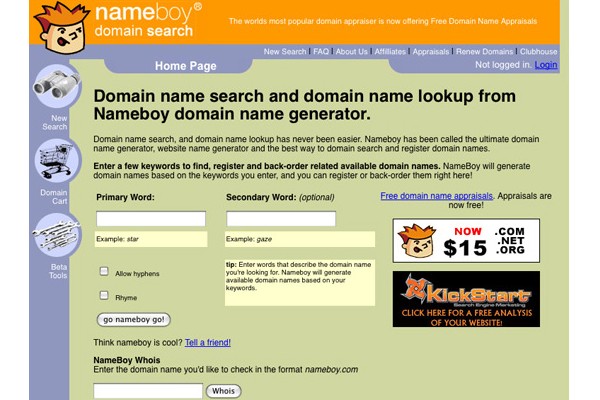 Useful Tools for Searching the Perfect Domain Name-nameboy