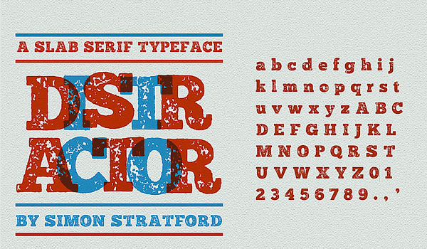 Distractor free typeface